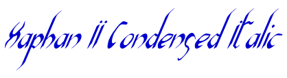 Xaphan II Condensed Italic font